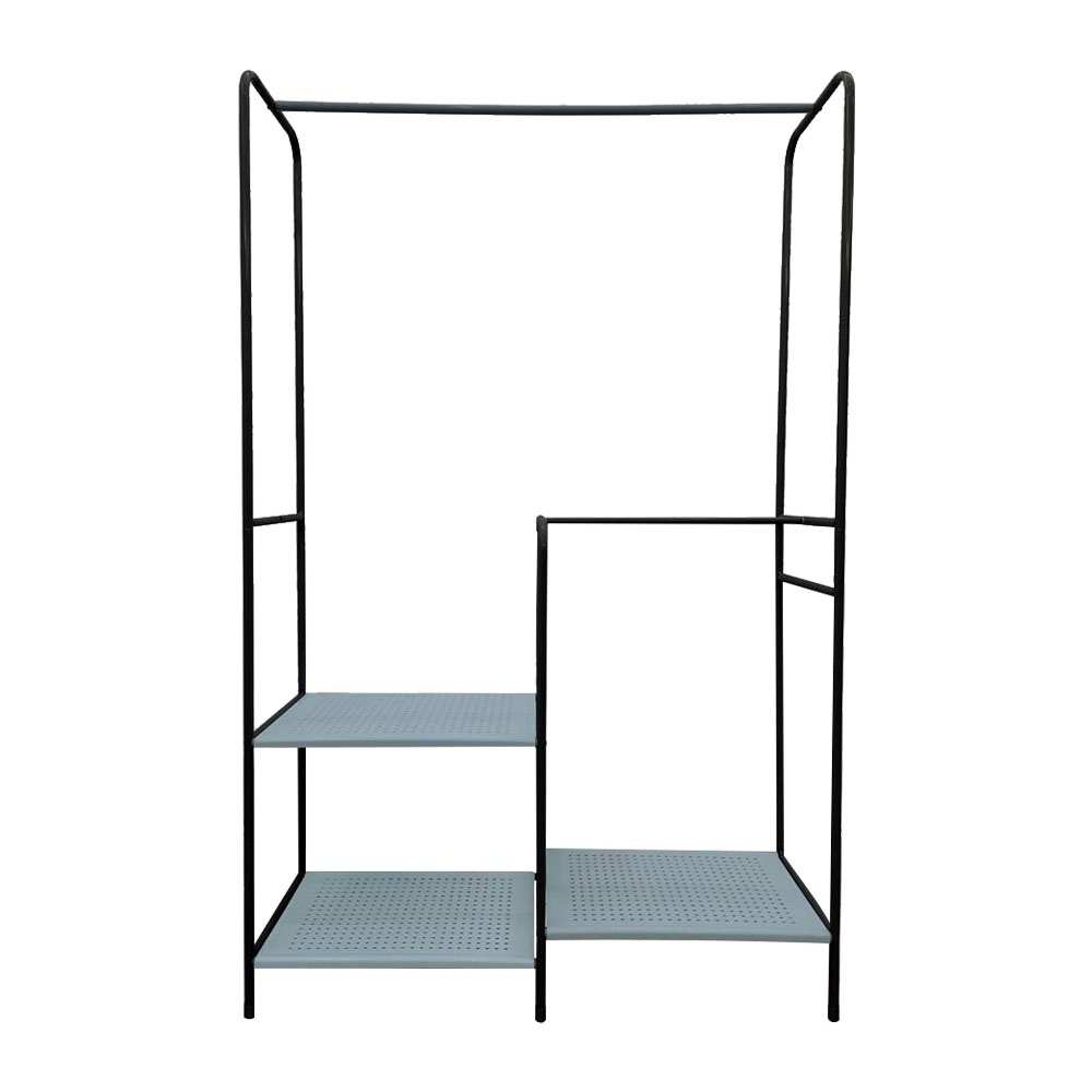 HomeBase ME LIVING Giá treo quần áo 3 ngăn kèm thanh treo bằng thép Thái Lan PIXEL W100xH160xD31,5cm