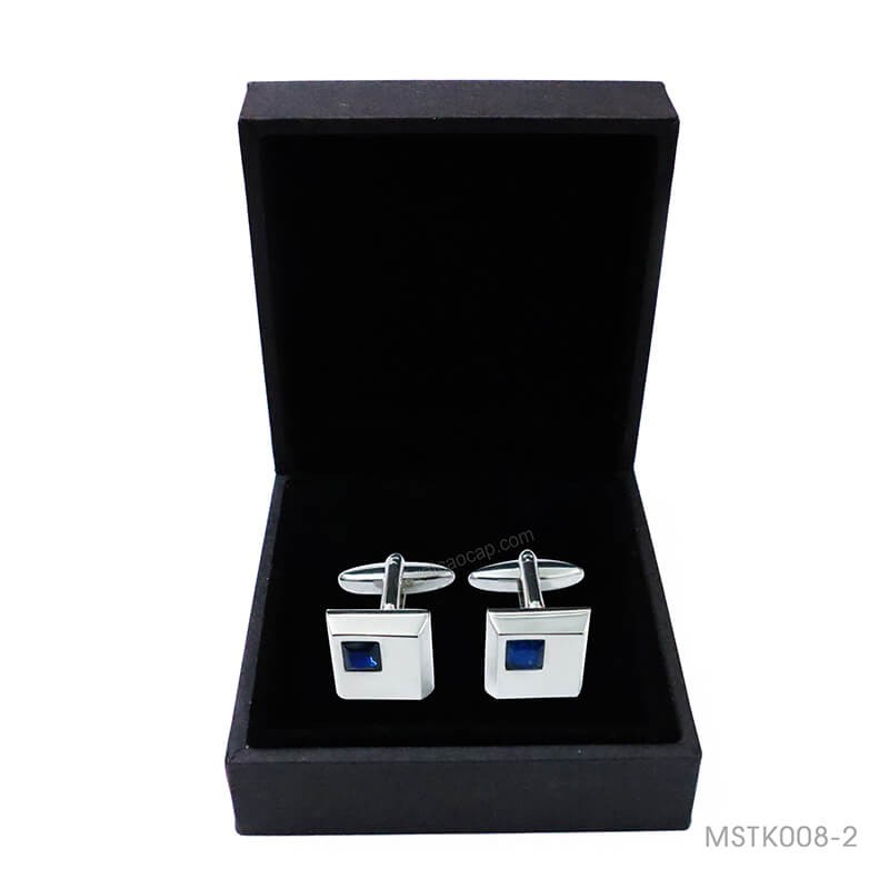 Măng set Cufflink - MSTK008 - trắng kim