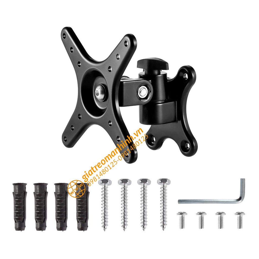 Giá Treo Màn Hình 17-27Inch (Upto 32&quot;) - Treo Tường CY01 - Hợp Kim Nhôm 100% các chi tiết - Màn Xoay 360 Độ