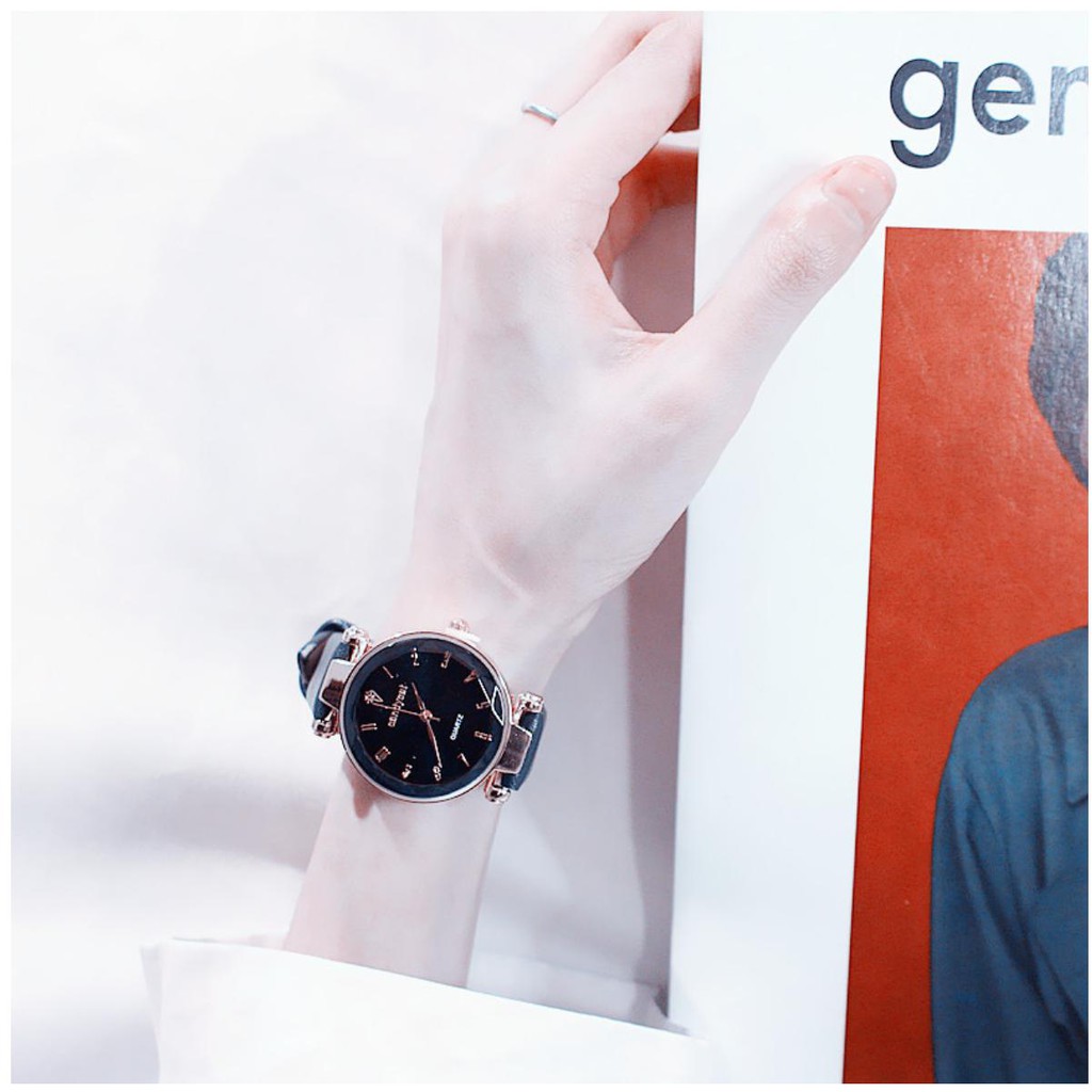 ĐỒNG HỒ NỮ DÂY DA CANDYCAT C245 MẶT SAO ĐÊM PHONG CÁCH HÀN QUỐC | BigBuy360 - bigbuy360.vn