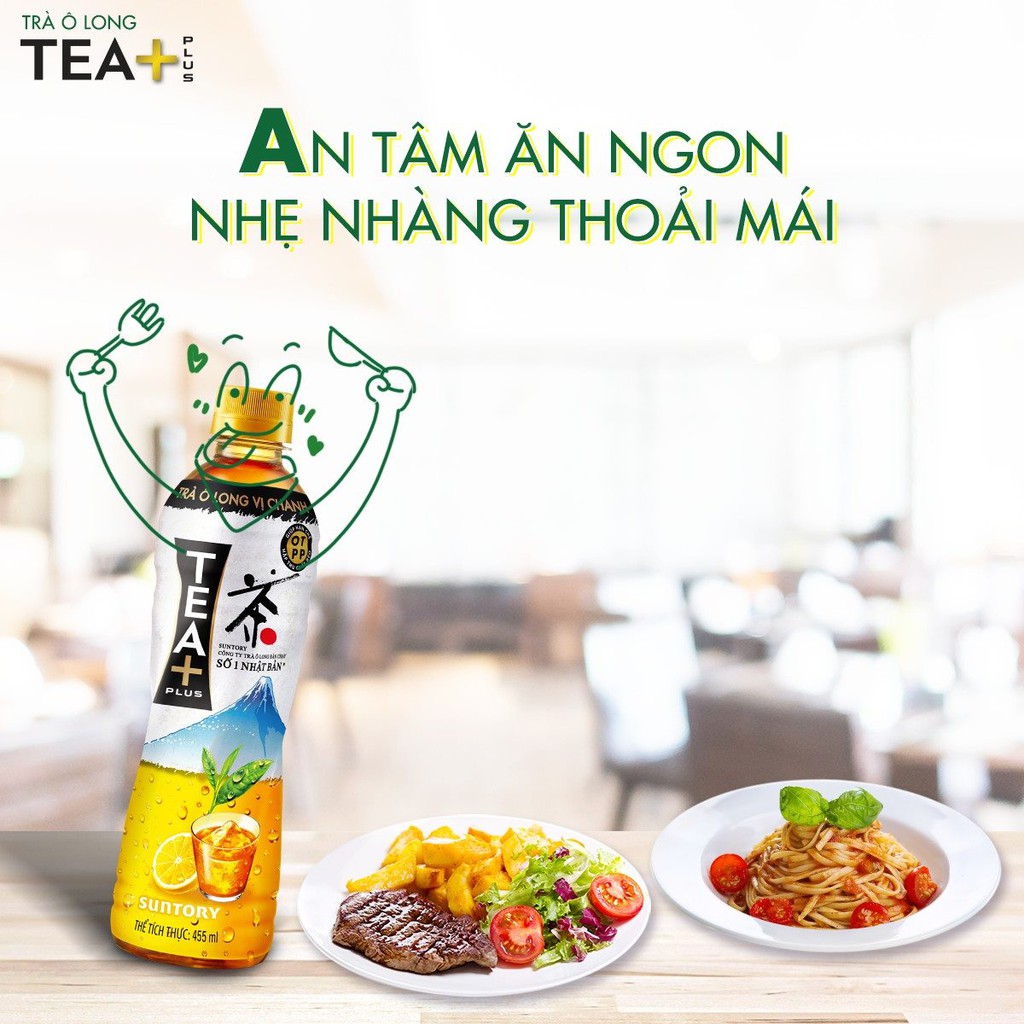 12 CHAI TRÀ Ô LONG TEA PLUS VỊ CHANH | BigBuy360 - bigbuy360.vn
