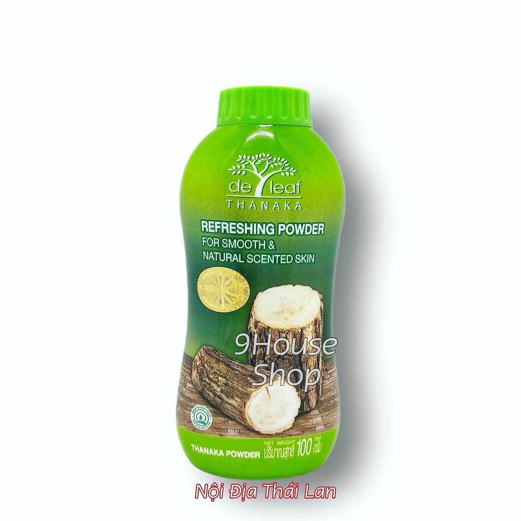Phấn Bột Thanaka Dưỡng Da Phục Hồi De Leaf Thanaka Refreshing Power For Smooth & Natural Scented Skin Thái Lan 80gram