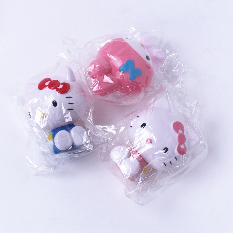 Set 3 Que Cắm Trang Trí Bánh Kem Hình Hello Kitty