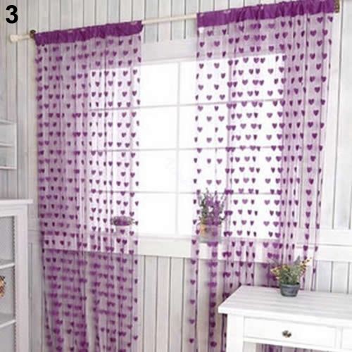 rèm cửa sổ Dây Tua Rua Hình Trái Tim Thời Trang D17 1x2m