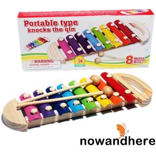 ☞✿☜Baby Kid Wood Knock Xylophone Rainbow Cartoon Fun Early Wisdom Education Wooden Music Toy