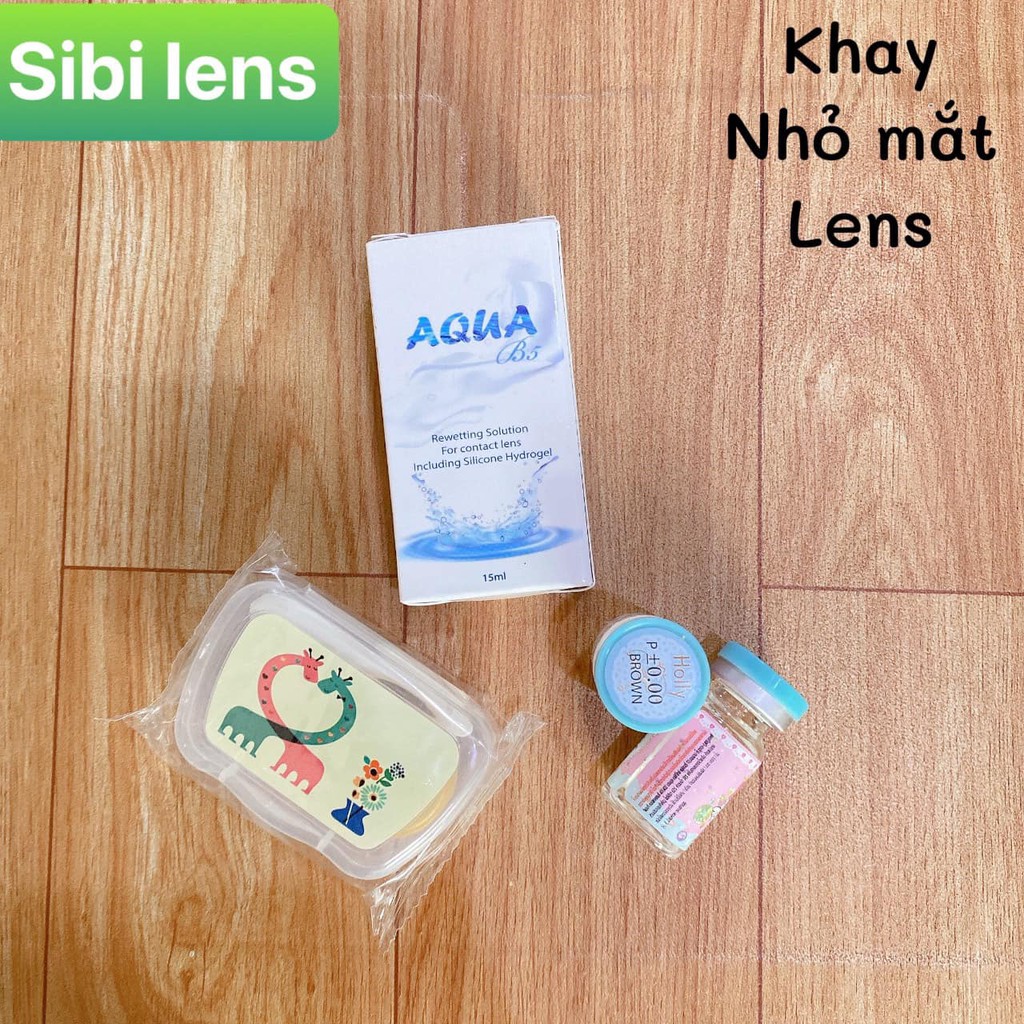 combo 3 món Ngâm hoặc nhỏ mắt ,Lens ,Khay