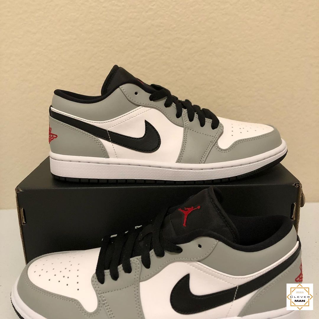 (FREESHIP+QUÀ) Giày thể thao AIR JORDAN 1 Low Light Smoke Grey xám trắng cổ thấp cực phong cách