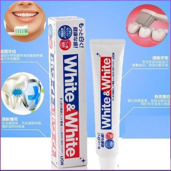 [NHẬT NỘI ĐỊA] Kem Đánh Răng White &amp; White Nhật Bản - Tuýp 150g