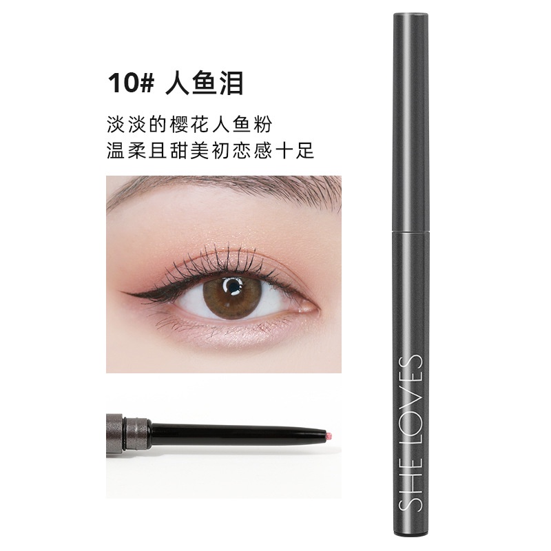 Bút Kẻ Mắt Dạng Gel Mềm Mại Chống Nước Lâu Phai 12 Màu Sắc Tùy Chọn