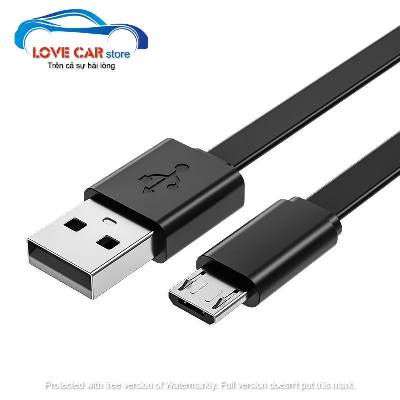 Dây cáp sạc Micro USB dài 30cm dùng cho tẩu sạc ô tô, xe hơi, điện thoại, máy tính bảng