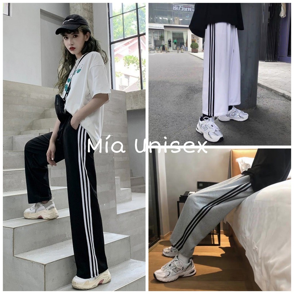 Quần 3 Sọc Ống Suông Unisex - Mía Store