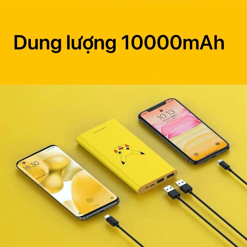 Sạc Dự Phòng Xiaomi Pikachu Gen 3 Pikachu 10000mAh Phiên bản giới hạn Pokemon