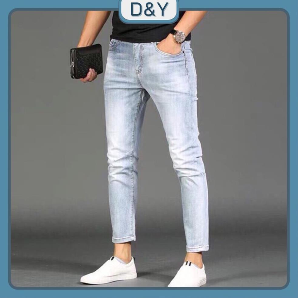 Quần jean Nam chất bò cao cấp ống côn xanh nhạt phong cách Hàn quốc D&Y DN5678 Đẹp