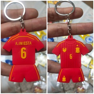 Móc khóa Silicone Bóng Đá,Cầu thủ A.INIESTA_ Đội tuyển Tây Ban Nha