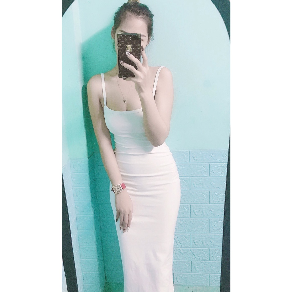 Váy nữ 2 dây trễ lưng dáng ôm siêu xinh sang chảnh Annastore💜 có ẢNH THẬT khách chụp feedback