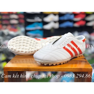 Giày ba sọc loại 1 - Trắng sọc cam(kèm hộp và tất)