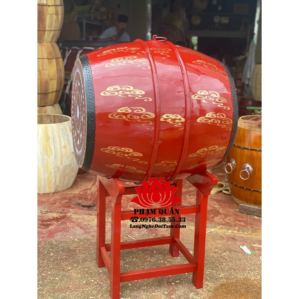Trống trường học, đình chùa(Đk mặt 60cm x cao 80cm), trống lễ hội