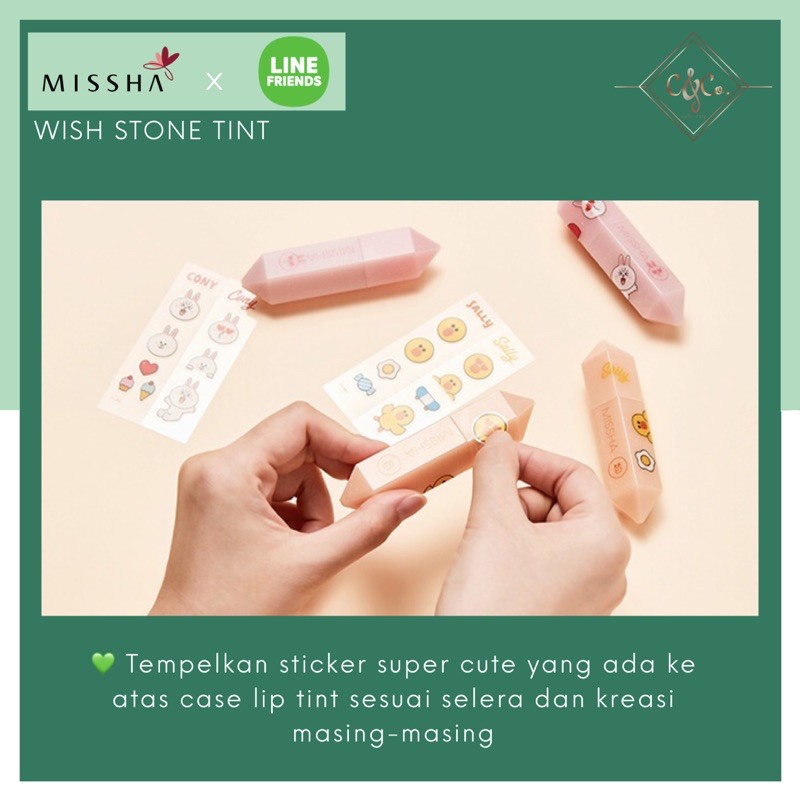 (hàng Mới Về) Son Tint Missha X Line Friends Chất Son Mịn Như Nhung