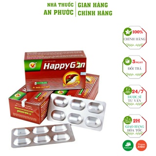 Viên bổ gan ⚡ CAM KẾT CHÍNH HÃNG ⚡ Happy Gan, Làm Mát và Hạ Men Gan (30 viên) thành phần từ dược liệu thiên nhiên