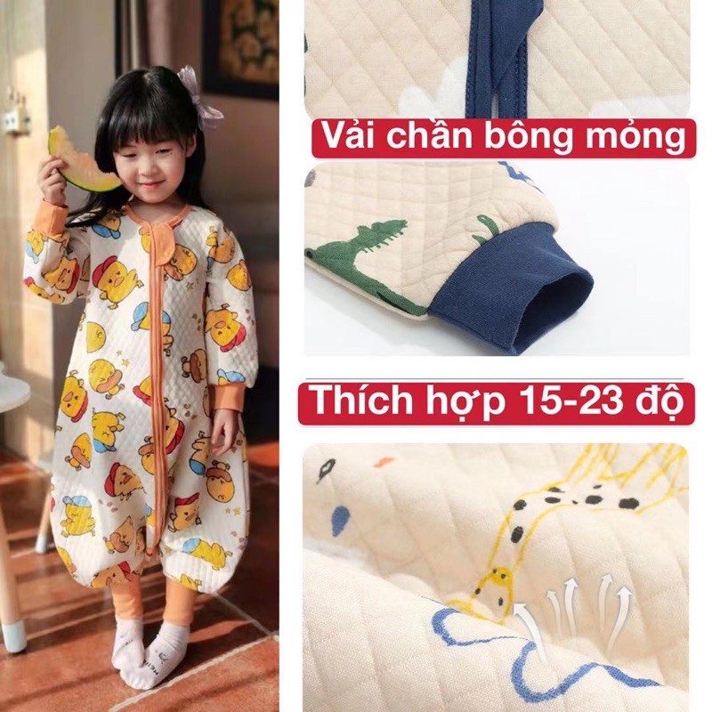 Kids_mart:Túi ngủ PHÒNG CẢM LẠNH giữ ấm bụng cho bé hay đạp chăn túi ngủ liền thân