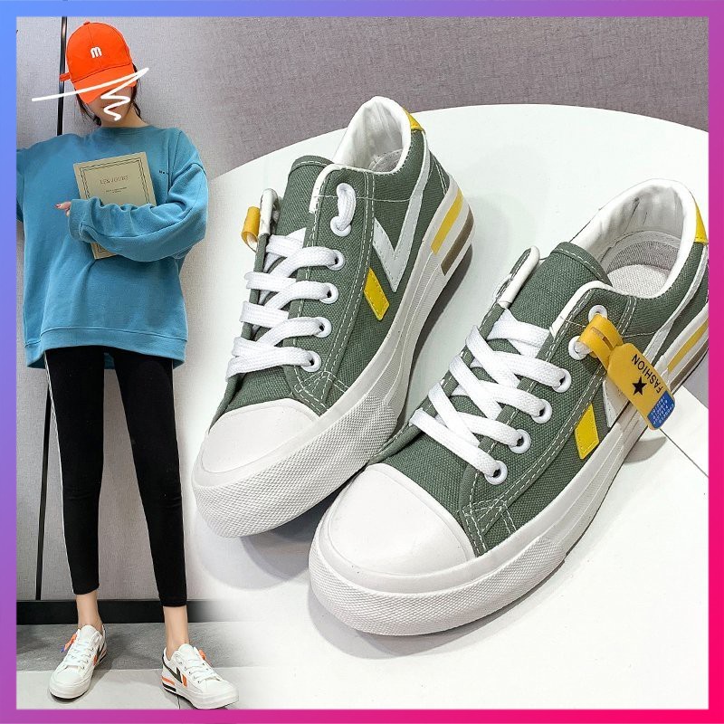 Giày nữ giá rẻ, Giày thể thao nữ CVS, Sneakers Canvas Flat Shoes (A15)