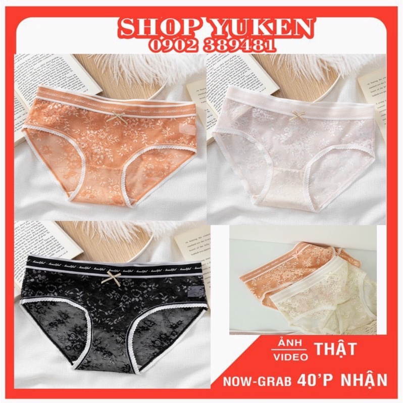 ♥️ Quần Lót Nữ ♥️ Combo 3 Quần lót ren nữ sexy lưng chữ