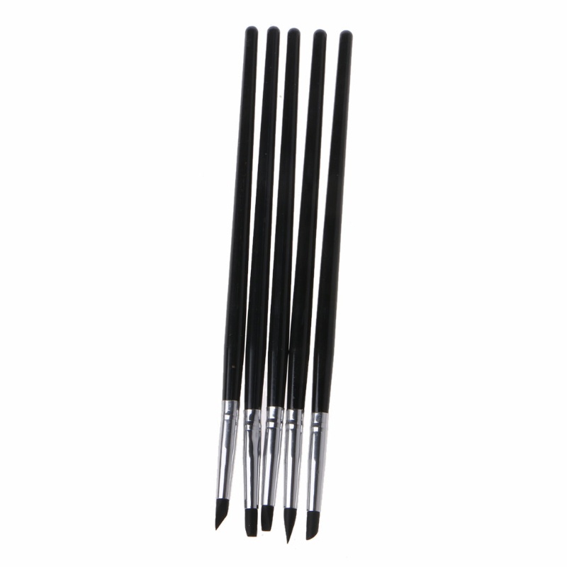 5 Bút điêu khắc với đầu silicon mềm có 5 kiểu dáng hỗ trợ tạo hình cho đồ thủ công bằng nhựa epoxy resin