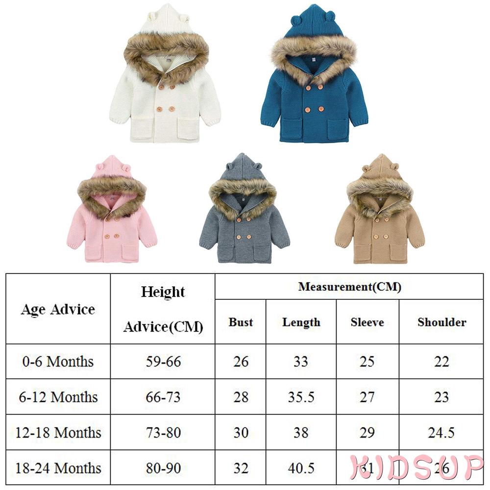 Áo Khoác Cardigan Dệt Kim Giữ Ấm Mùa Đông Cho Bé