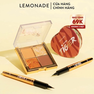 Combo Lemonade 1 Bảng phấn mắt Eyeshadow Mini Palette và 2 Eyeliner Micro Eyeliner SuperTiger (8g & 1gx2)