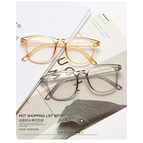Mắt kính chống ánh sáng xanh gọng tròn thời trang Hàn Quốc cho nữ