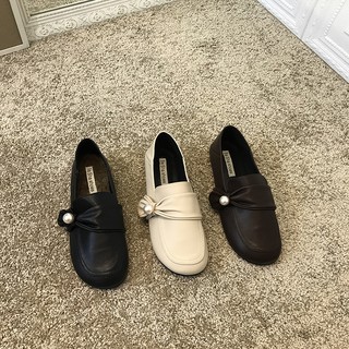 [ORDER] Giày ulzzang thắt nơ đính hạt ba màu (ảnh thật ở cuối)