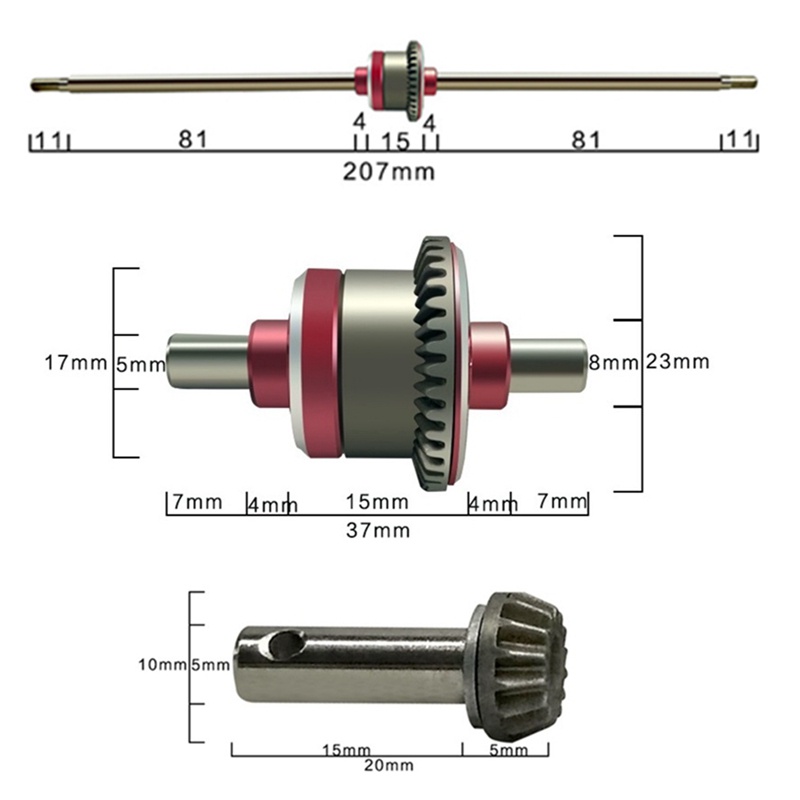 Trục Trước Và Sau Bằng Kim Loại Cho Xe Điều Khiển Feiyue Fy-01 Fy-02 Fy-03 Fy-04 Fy-05 Fy-06 Fy-07 Fy-08 Tỉ Lệ 1 / 12