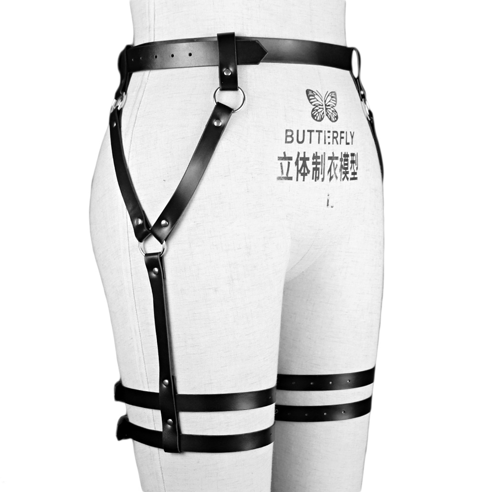 Đai Nịt Bít Tất / Nịt Đùi Bằng Da Phong Cách Harajuku Gợi Cảm Cho Nữ