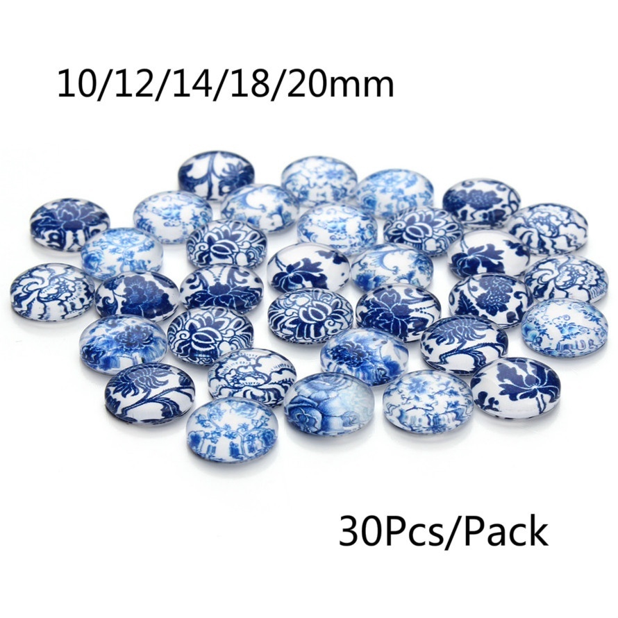 Set 30 Hạt Gốm Làm Đồ Trang Sức 10-20mm