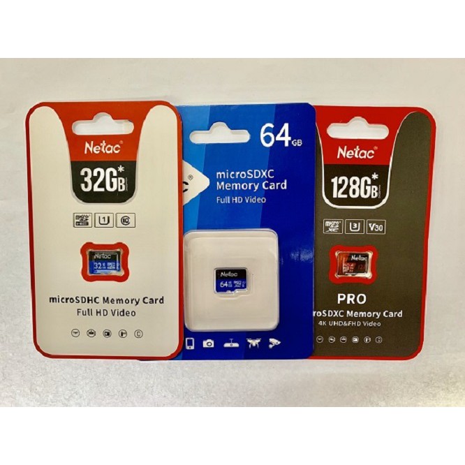 Thẻ nhớ Netac MicroSD 32GB,64GB,128GB-Bảo hành 36 tháng