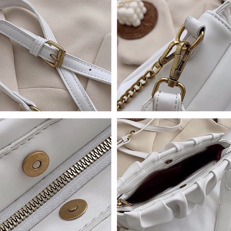 Túi đeo chéo nữ da nhúm dây xoắn Zuliashop8386