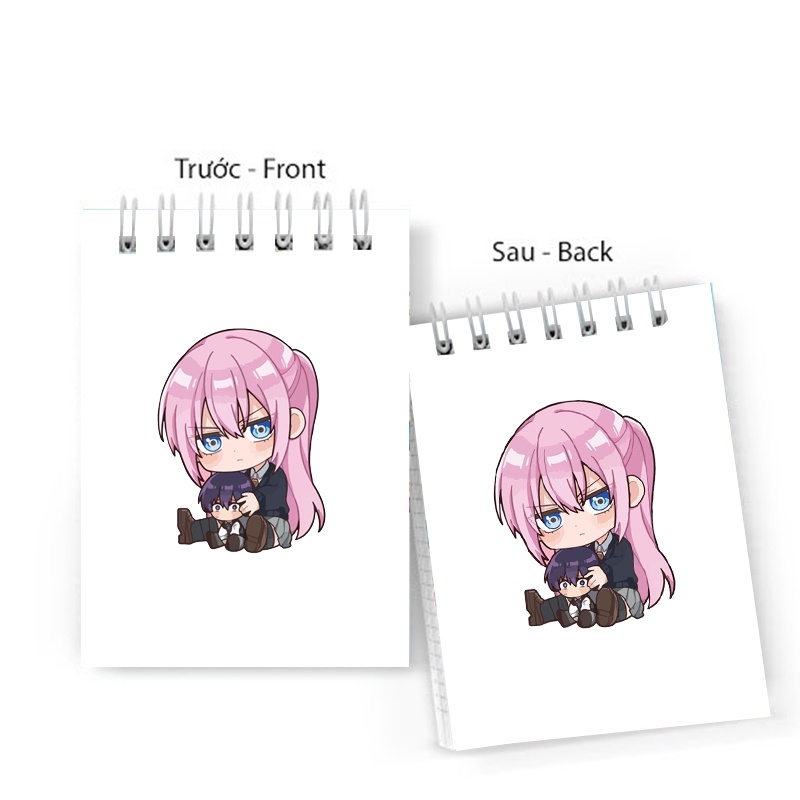Sổ tay in hình Shikimori-san bạn gái tôi không chỉ dễ thương lò xo 6x10 ghi chú tiện lợi học tập xinh xắn anime chibi