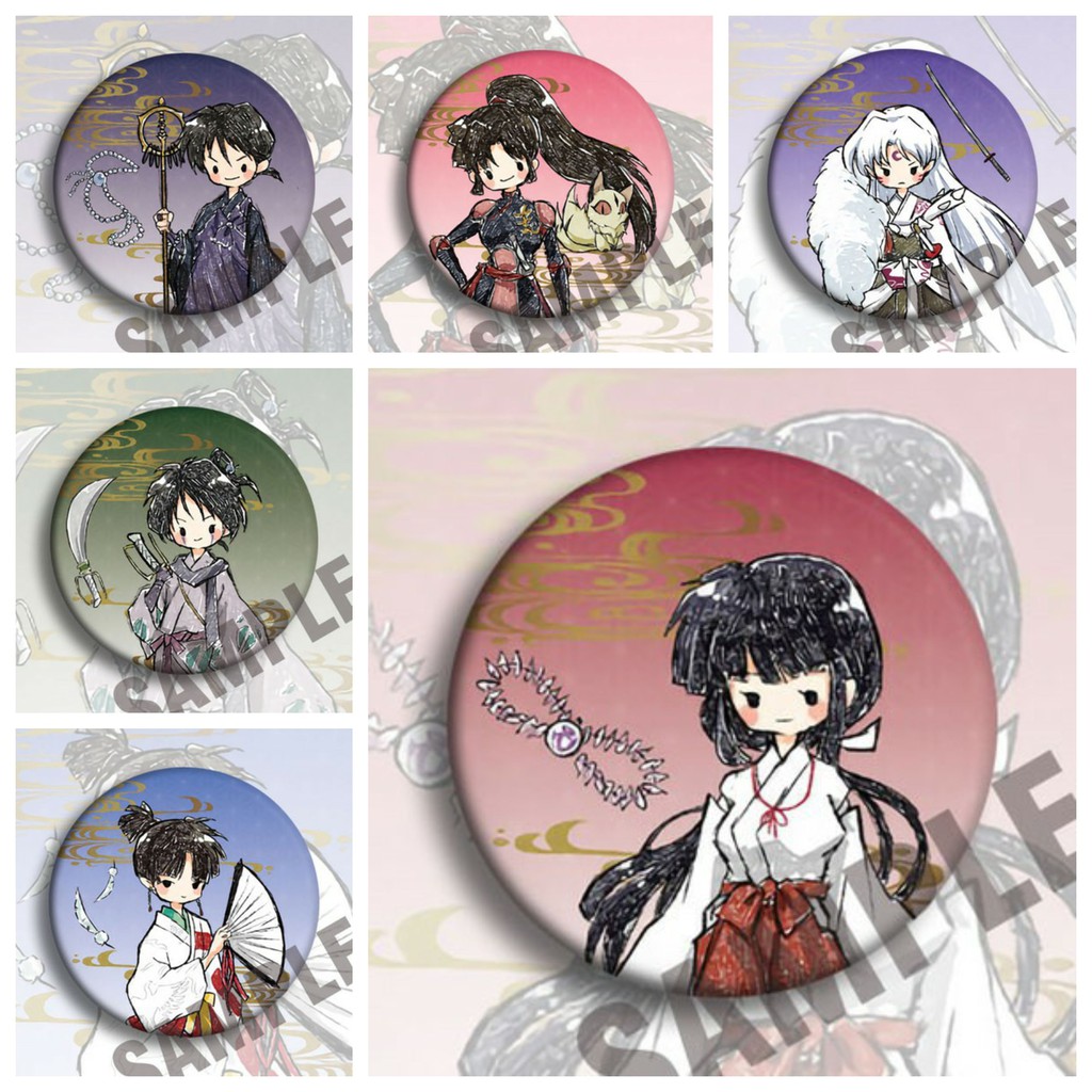 Huy hiệu cài áo IN HÌNH InuYasha Khuyển Dạ Xoa anime chibi dễ thương tiện lợi
