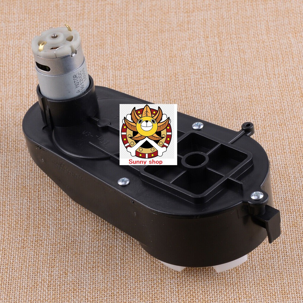 Hộp số cho ô tô điện, xe trẻ em động cơ motor RS 390 12V 16000rpm 5 hoa kèm giắc cắm. Bánh răng thứ 2 bằng thép !