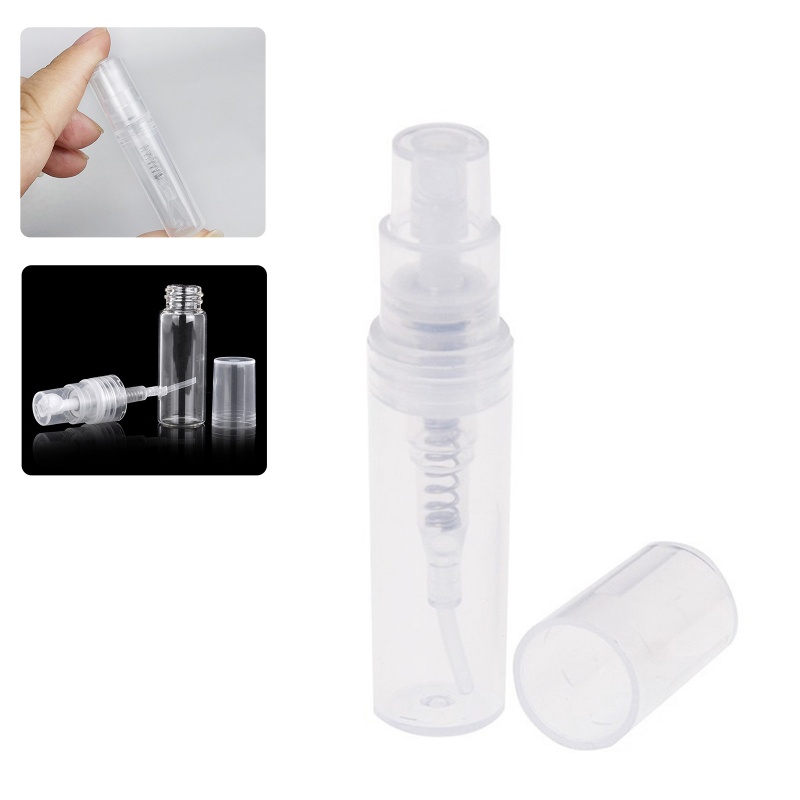 Set 100 Chai Nhựa Mini 3ml Trong Suốt Đựng Dung Dịch Mỹ Phẩm