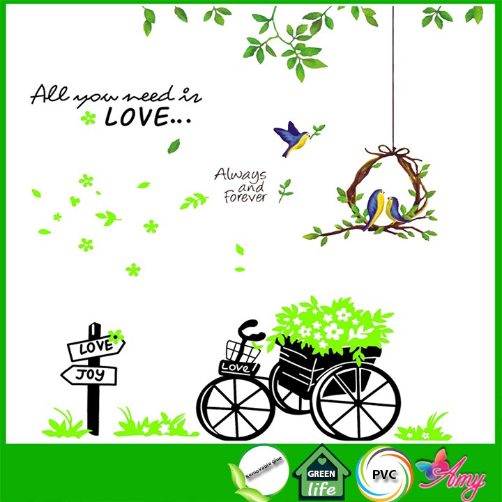 Decal trang trí quán cao cấp [FREESHIP] dán tường, gạch, gỗ, kính, nhựa có sẵn keo AmyShop