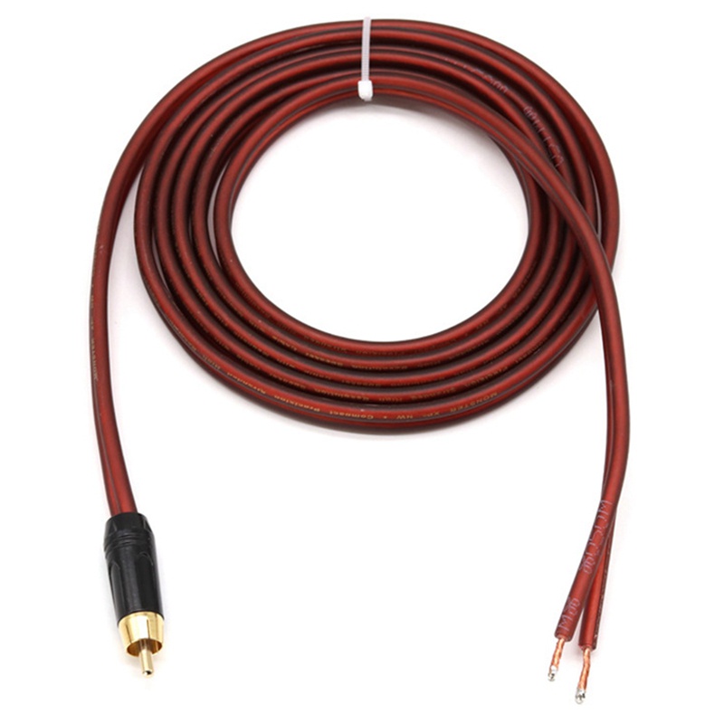 Cáp loa RCA Dây loa trần sang phích cắm RCA , Thay thế bộ chuyển đổi đầu nối phích cắm RCA sang dây trần Mở Video âm thanh