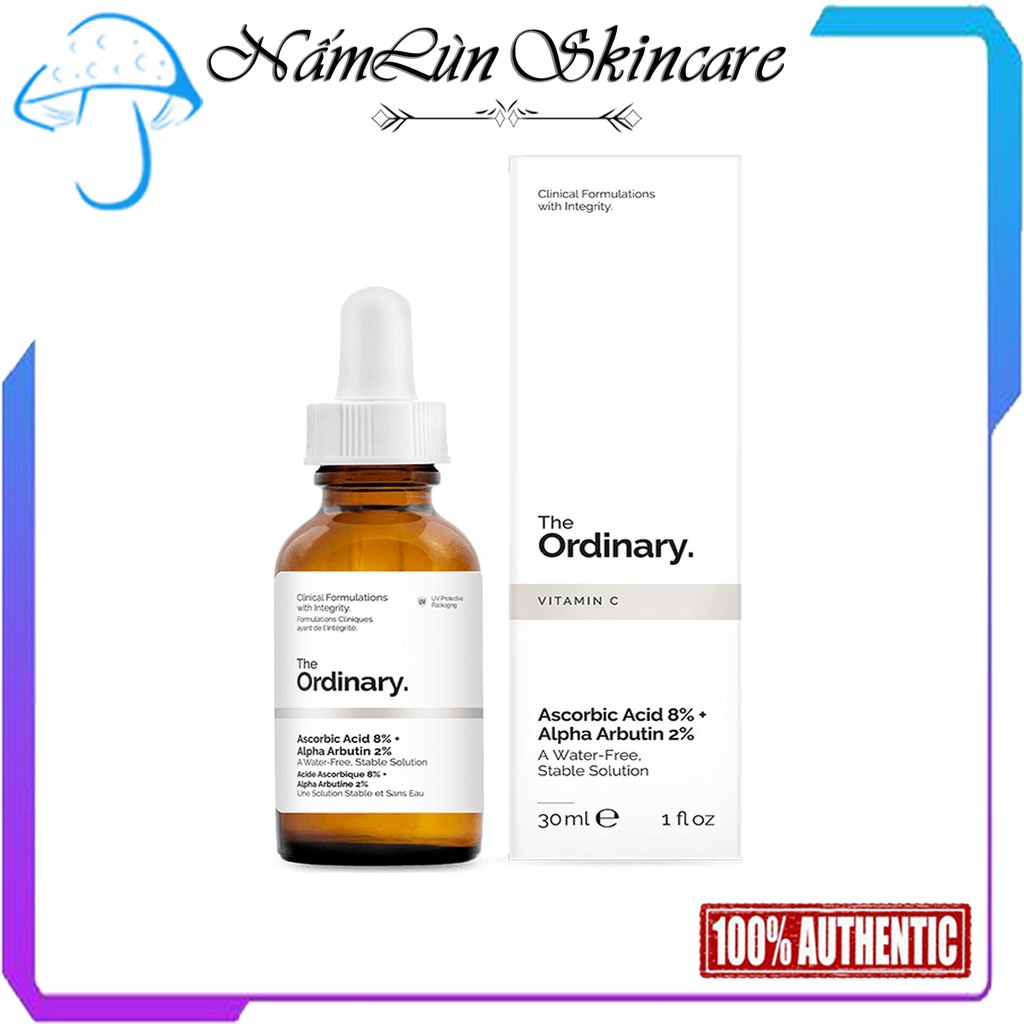 Serum Ascorbic Acid The Ordinary, Tinh Chất Sáng Da Mờ Thâm Ascorbic Acid 8% + Alpha Arbutin 2%