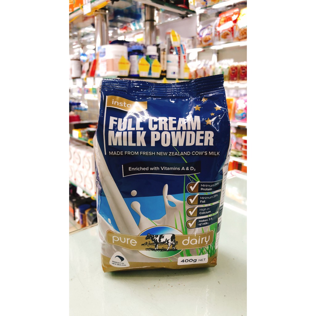 Sữa bột nguyên kem tan nhanh Instant full cream milk powder Pure Dairy 800g (400g) | BigBuy360 - bigbuy360.vn