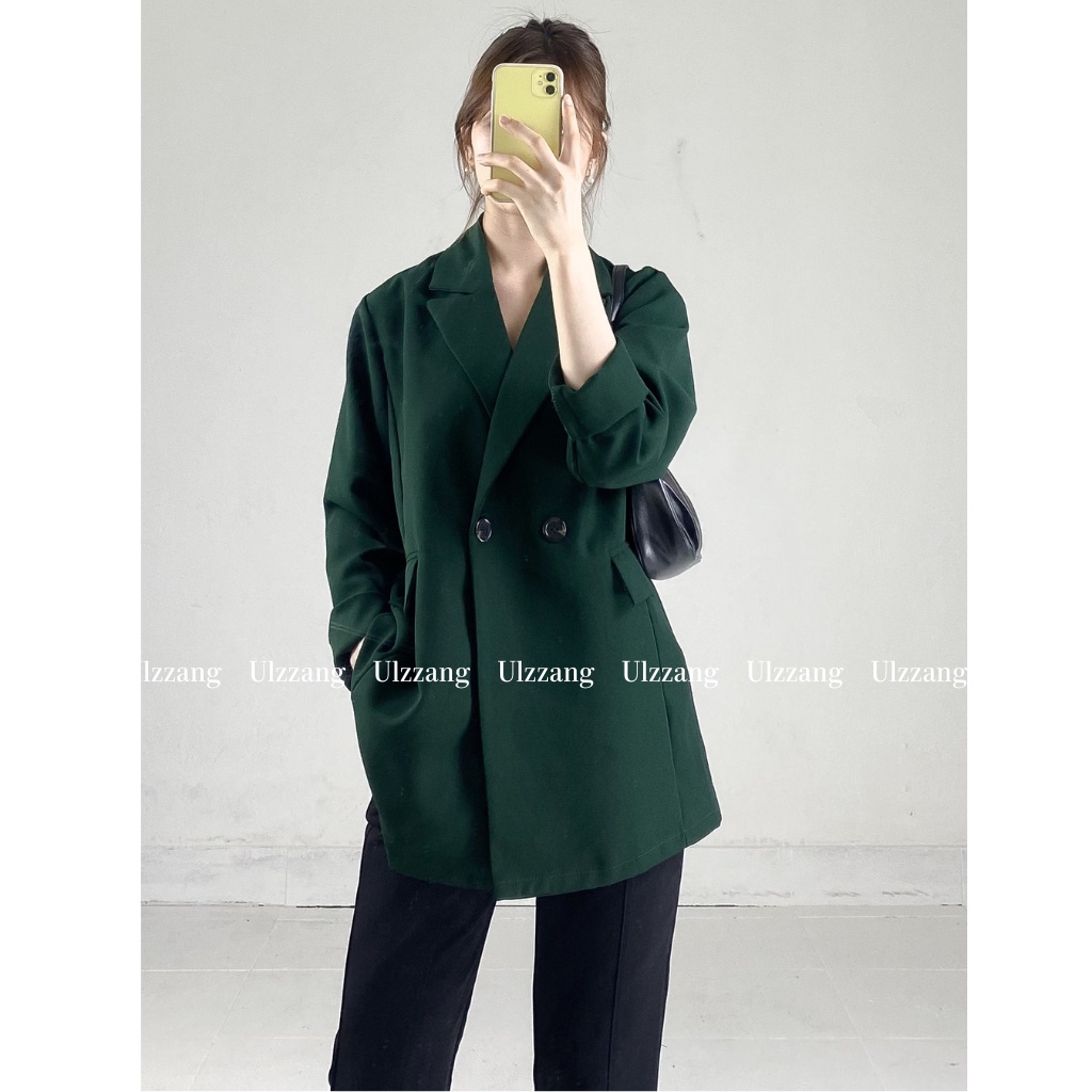 (Ảnh thật) Áo khoác blazer nắp túi form rộng Hàn Quốc chất tuyết DÀI TAY/ CỘC TAY | BigBuy360 - bigbuy360.vn