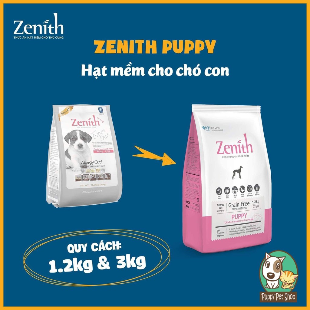 Thức Ăn Hạt Mềm Cho Chó Zenith Dog 3Kg