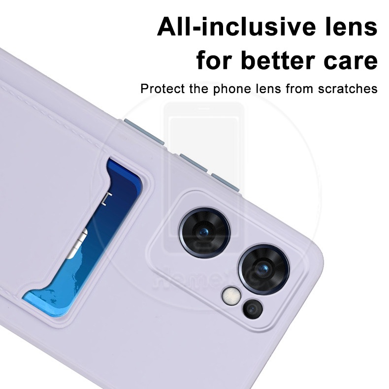 Ốp Điện Thoại TPU Góc Vuông Mềm Có Ngăn Đựng Thẻ Cho Oppo Reno 7 7Z Reno7 Reno7Z 5G