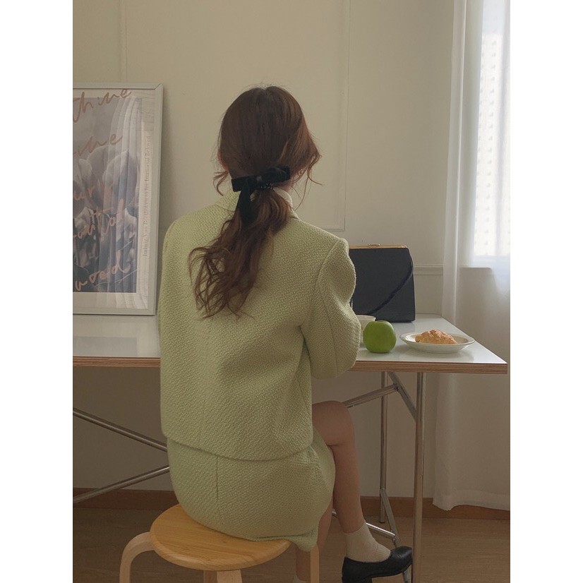 Set váy vải Tweed tiểu thư siêu sang chảnh - Order Taobao | Sét áo và chân váy dạ cao cấp phong cách Hàn Quốc siêu xinh