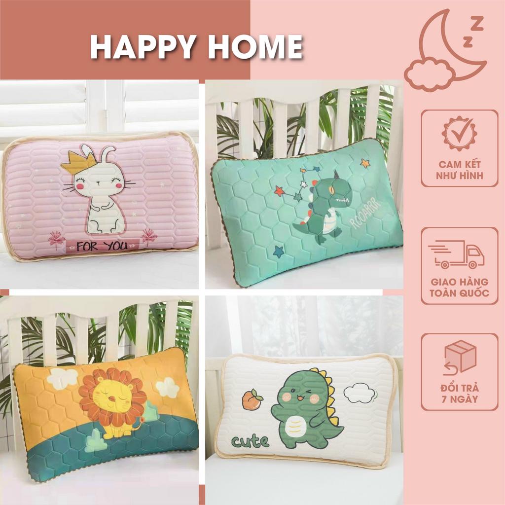 Gối điều hòa cao su non Tencen Latex cho bé size 35x50cm, Gối cho bé ruột bông gòn kháng khuẩn cao cấp