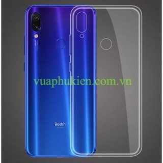 Ốp lưng silicon trong suốt Xiaomi Redmi Note 7 Tặng kính cường lực